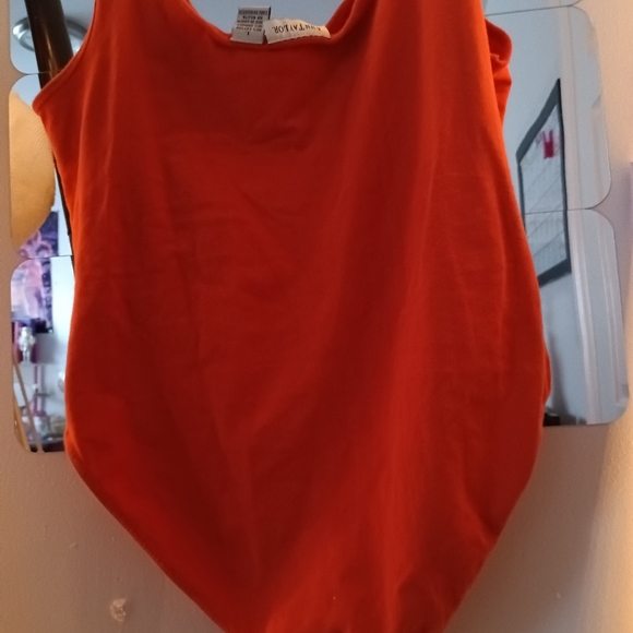 Ann Taylor Orange Bodysuit - Picture 2 of 2